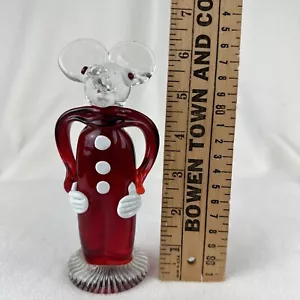 Vintage 50er Jahre Archimede Seguso rot Murano Kunst Glas Maus Figur skurril - Bild 1 von 10