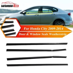 For Honda City 2009 2010-2014 4pcs Car Window Moulding Trim Weather strips Seal - Picture 1 of 7