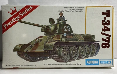ESCI T-34/76 Russian Tank Model Kit New Vintage Prestige Series 6208 Sealed - Image 1 of 4