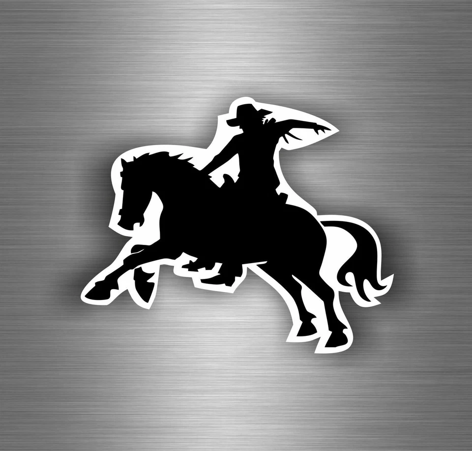 Autocollant sticker voiture moto biker rodeo usa americain cow boy cowboy