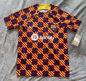 Nike FC Barcelona 2023 Pre Match Spotify Soccer Jersey Youth Size Large - Picture 1 of 8