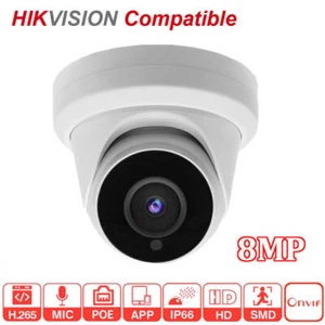 HIKVISION Compatible 8MP IP Camera 4K built-in MIC IR30M POE CCTV Security IPC - Picture 1 of 12