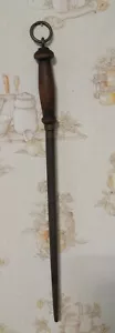 1940s-50s Vintage Honing Rod "Steel" Sharpener with Wood Handle - Picture 1 of 2