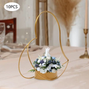 Centro de mesa geométrico de metal dorado de 10 piezas elegantes centros de mesa de boda para mesas - Imagen 1 de 19
