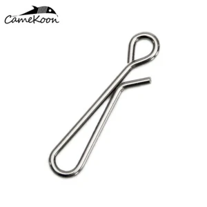 CAMEKOON 100 piezas conector de acero inoxidable clips de presión giratorios para aparejos de pesca - Imagen 1 de 5