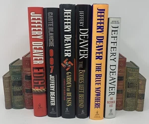 Jeffery Deaver Lot 6 Hardcover First Edition Books 007 Edge Carte Blanche - Picture 1 of 4