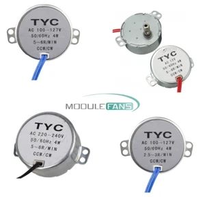 TYC-50 AC 12V/110V/220V Synchronous Motor 2.5/3/5/6RPM 4W 50/60Hz For Microwave - Picture 1 of 20