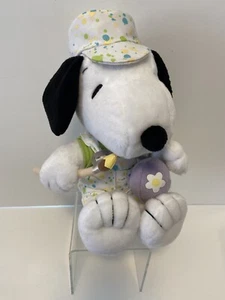 Snoopy Pascua Peluche Pintor Huevo Sello Cacahuetes Flores Blancas  - Imagen 1 de 5