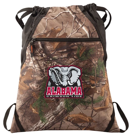 University of Alabama Camo Cinch Pack REALTREE Alabama Drawstring Bag Backpack Cover