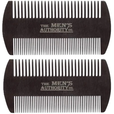 2 Premium Slim Hair Combs Beard Comb for Men Mustache Comb Credit Comb Stainless - Image 1 of 4