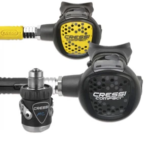 Erogatore Cressi Sub MC9 XS Compact Nero DIN 300 con Octopus - Imagen 1 de 3
