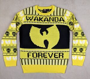 Wu Tang X Marvel Small Mens Sweater Wakanda Forever Polyester Knit 