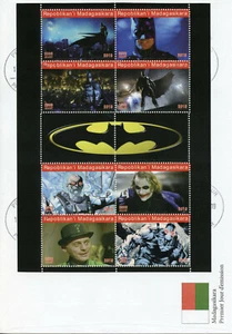 Madagascar 2019 FDC Batman Joker Riddler 8v M/S Cover Comics Superheroes Stamps - Picture 1 of 1