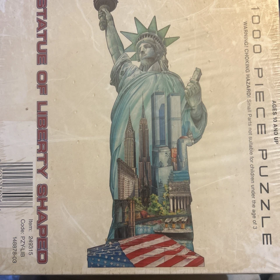 New!  Statue of Liberty Shaped 1000 Piece Puzzle Made in the USA   Free Shipping - Image 1 of 1