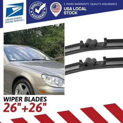 For Mercedes-Benz S63 AMG 2008-2013 26"&26" WINDSHIELD WIPER BLADE Top Quality - Imagem 1 de 4