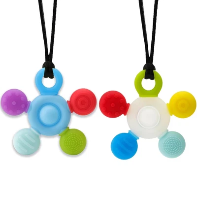 Collares masticables para niños sensoriales, juguetes masticables de silicona Seeway para niños con TDAH A Foto 1 de 4