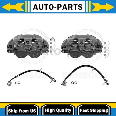 Pinza de freno delantera con mangueras lado conductor pasajero se adapta a Dodge Ram 1500 5,7 L_ Foto 1 de 4