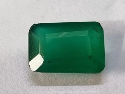 Piedra preciosa suelta de ónix verde corte esmeralda natural de 5,36 quilates con certificación EGL Foto 1 de 4
