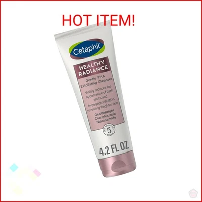 Cetaphil Face Wash, limpador esfoliante suave brilho saudável, reduzir visivelmente - Imagem 1 de 2