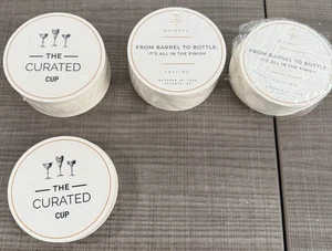 Thick Paper Round Coasters 3.75" Pack of 75+ Disposable Blank Drink Bar Coasters - Picture 1 of 5