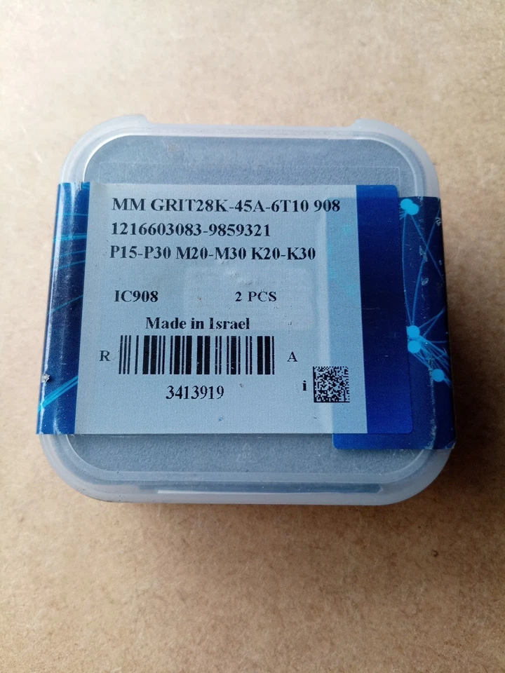 Insertos de fresado de carburo Iscar MM GRIT28K-45A-6T10908 2 piezas caja abierta Foto 1 de 4