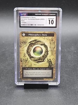 Philosopher's Stone - Beta Unique Sorcery Contested Realm 1st Release. CGC 10 - Image 1 of 4