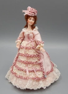 OOAK Bonnie Sanford Porzellan Victorian Woman Puppe Puppenhaus Miniatur 1:12 - Bild 1 von 19