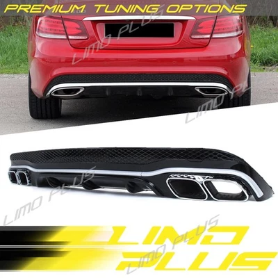 AMG Bumper W207 Diffuser Tips for Mercedes-Benz E350 E400 Coupe Conv 2014-2017 Foto 1 de 4