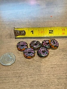 1:12 Scale x6 Donuts Lot Snacks Miniature Dollhouse Mini Tiny Food Accessories - Picture 1 of 2