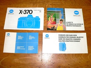 Original Minolta X-370 35mm Camera Owner's Manual & SLR Photography, Lens Guides - Picture 1 of 2