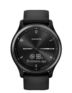 GPS Garmin Vivomove Sport Noir + Bracelet Noir Générique - Excellent - Photo 1 sur 5