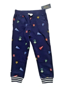 Polo Ralph Lauren Kids Boy's Print Sweatpants Navy ( 7 ) - Picture 1 of 2