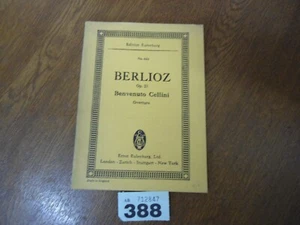 BERLIOZ Overture Benvenuto Cellini Op.23 - Edition Eulenburg Study Score - Picture 1 of 14