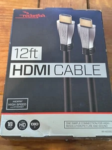 Rocketfish 12 ft Foot HDMI Cable 4K Ultra HD and HDR Compatible - Picture 1 of 2