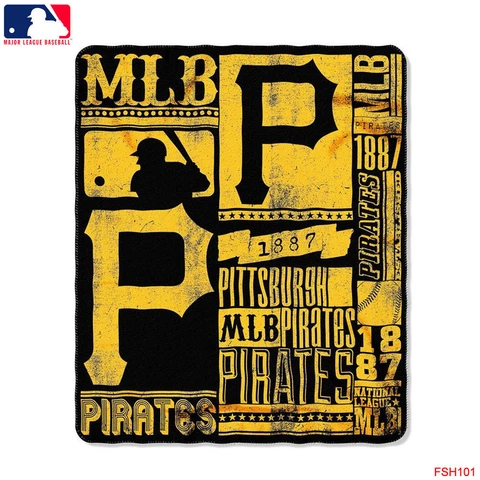 New Northwest MLB Pittsburgh Pirates Large Soft Fleece Throw Blanket 50" X 60" Cover