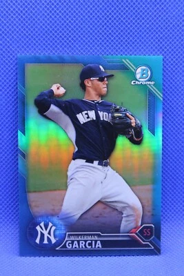 2016 Bowman Chrome Prospects Blue Refractor /150 Wilkerman Garcia #BCP164 SP - Image 1 of 2