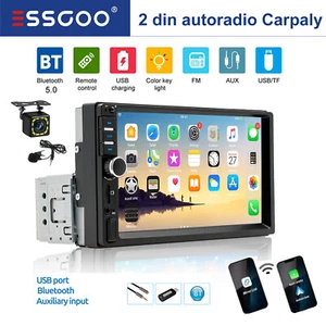 Autoradio 1 Din Carplay Android Auto mit 7 Zoll Bildschirm Radio Rückfahrkamera - Bild 1 von 15