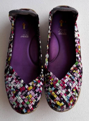 Zapatos sin cordones Zee Alexis tejidos mosaico especias planos para mujer EE. UU. 8 UE 39 tapiz Foto 1 de 4