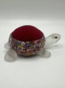 Cojín de cristal de Murano hecho en Italia tortuga de cristal. - Imagen 1 de 14