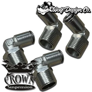 1/2 NPT Male to 3/8 PTC 90 Airline Fittings 4 Pieces - Bild 1 von 2