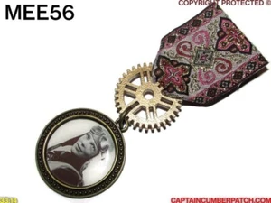 Steampunk Medal pindrape badge brooch Amelia Earhart explorer pilot #MEE56 - Picture 1 of 5