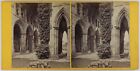 UK Ecosse Abbaye de Melrose c1870 Photo Wilson Stereo Vintage Albumine P73L9n
