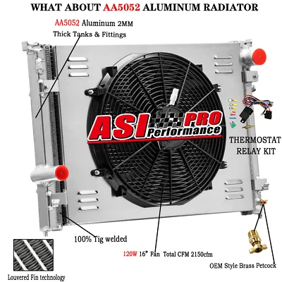 Aluminum Radiator&Shroud Fan For 05-2009,2007 Dodge Charger Magnum Chrysler 300 — 第 1/4 张图片