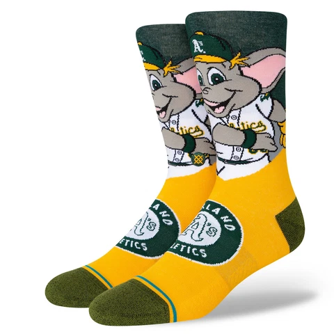 2022 Oakland Athletics A's Stance MLB Stomper Mascot Socks Large Men's 9-13 Cover