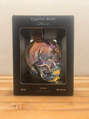 CABEZA DE CRISTAL VODKA CALAVERA AURORA BOREAL 750ML Foto 1 de 4