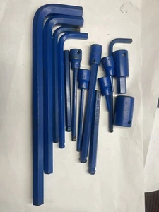Posten MET BLAU Sechskantwerkzeuge metrisch groß Made in USA wie abgebildet - Bild 1 von 14