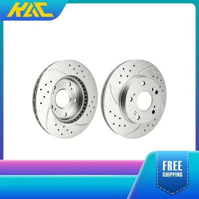 Par de rotores de freio dianteiro 31311 para Civic 2006-2011 Acura RSX 2002-2005 2006 - Imagem 1 de 4