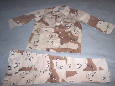 Desert Storm Bdu Set Kids Sz 2 Desert Bdu Pants Bdu Shirt Desert Camo Bdu Pants - Image 1 of 4