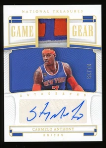2022-23 National Treasures Carmelo Anthony Game Gear Patch Auto /25 GAME USED! - Picture 1 of 2
