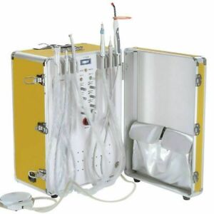 Portable Dental Delivery Unit with Air Compressor + Curing Light + Scaler 4 Hole